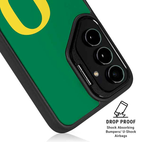 University of Oregon Yellow O on Green Galaxy S25 Kickstand Case